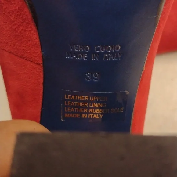 Latitude Femme made in Italy shoes women size 39 ( 8 ) Red color - Picture 9 of 10